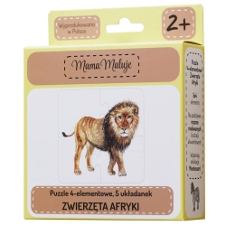 Puzzle 4-elementowe Zwierzęta Afryki