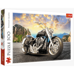 Puzzle 500el. Czarny motocykl