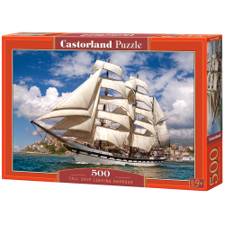 Puzzle 500el. TALL SHIP LEAVING HARBOUR