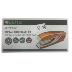 Zszywacz metalowy mini Leitz NeXXt WOW pomarańczowy
