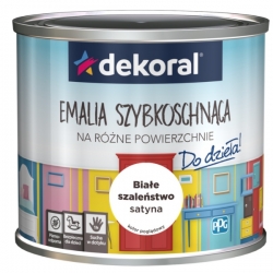 Dekoral emalia szybkoschnąca do mebli i zabawek 0,5L białe szaleństwo