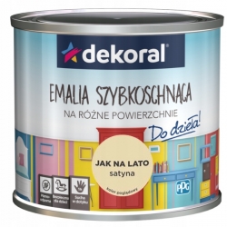 Dekoral emalia szybkoschnąca do mebli i zabawek 0,5L jak na lato